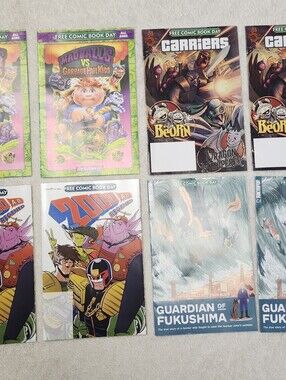 Lot Of Eight Free Comic Book Day Comics. Four Different Comics, Two Of Each
